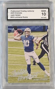 Justin Herbert 2020 Panini Chronicles Luminance Rookie #203 PGA 10 Gem Mint - Picture 1 of 5