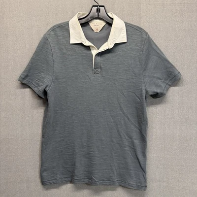 RAG & BONE Vintage Men’s Teal Dress Shirt Short Sleeve Size Medium Polo - Image 1 of 4