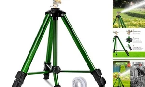 Lawn Sprinklers for Yard, 360°Tripod Sprinklers for Yard Large Area, 1 Pack - Picture 1 of 7