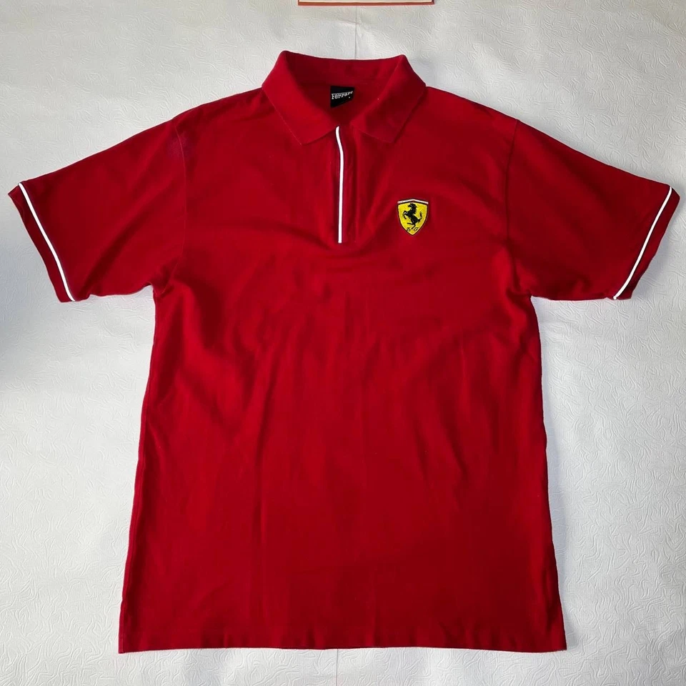 Ferrari 2002 молнии футболка поло гонки cheer keef винтажный размер L - Изображение 1 из 4