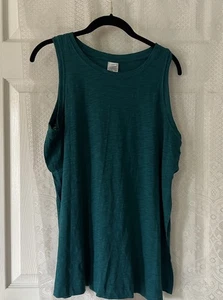 T-shirt canotta girocollo blu acqua maternità spacco laterale vecchia marina media - Foto 1 di 6