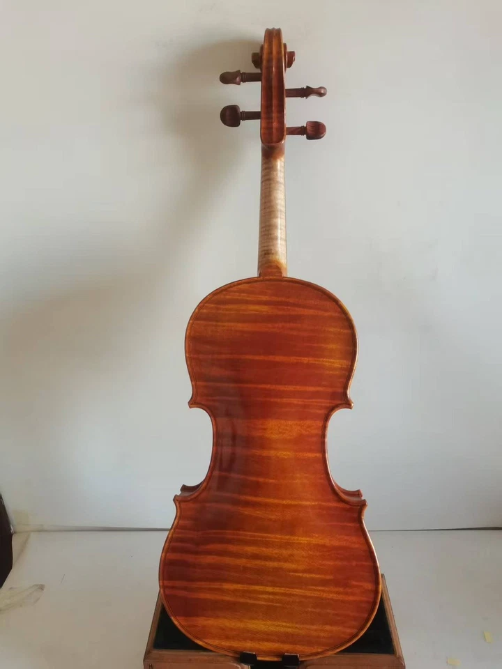 Violín 4/4 Stradi Modelo 1 PC Arce Llamado Parte Superior Abeto Tallado a Mano K0209 Foto 1 de 4