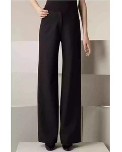 Piazza Sempione Eleonore Dress Pants Work Office Black Women Size 12 Italy - Picture 1 of 5