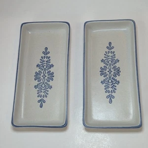 Vintage Pfaltzgraff Yorktowne Relish Dishes 7.5" P Castle Stamp 716-51 - Picture 1 of 4