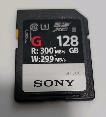 USED Sony High Performance 128GB SDXC UHS-II 300 MB/s SD Card - Image 1 of 4