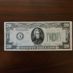 1934 $20 Dollar Note Boston - Nice, attractive - Picture 1 of 4