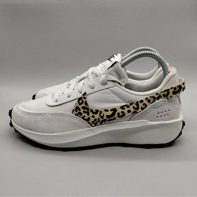 Nike Waffle Debut Blanco Acento Leopardo Para Mujer Informal Tenis Deportivos Zapatos Foto 1 de 4