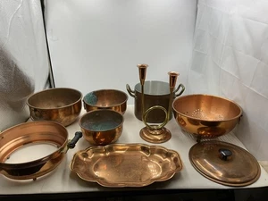 Konvolut (9) Vintage Kupfer Geschirr Artikel - Schüssel / und mehr - Bild 1 von 13
