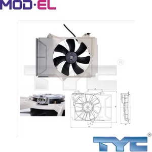 FAN RADIATOR 836-0011 FOR TOYOTA YARIS 1NZ-FE 1.5L 1SZ-FE 1.0L 2SZ-FE 1.3L 4cyl - Picture 1 of 6