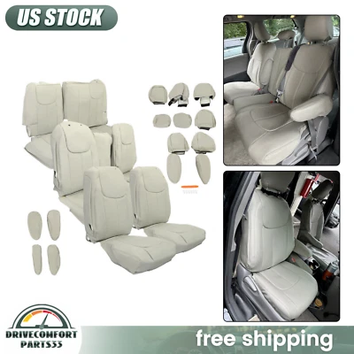 Водонепроницаемый кожаный чехол на 8 пассажирских сидений для Toyota Sienna 2015-2020 годов выпуска - Изображение 1 из 4