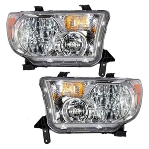 DEPO Headlight Set For 2008-2017 Toyota Sequoia Tundra Driver & Passenger Side - Picture 1 of 3