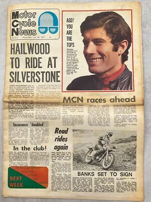 Motor Cycle News - 4 August 1971 - Agostini, Finnish GP - Vintage Newspaper - Image 1 of 4