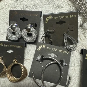 g by GENNARO Lot Of 6 Earrings And One Chocker New - Picture 1 of 2