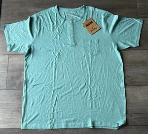 Woolly 100% Merino Wool Henley Short Sleeve Shirt Men Size XXL / Color: Cascade - Picture 1 of 6