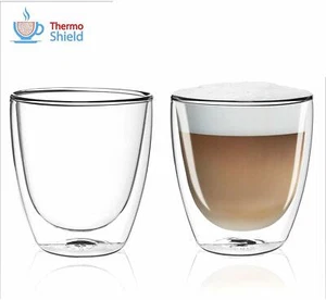 FilterLogic Cappuccino Glasses with ThermoShield Technology - Picture 1 of 6