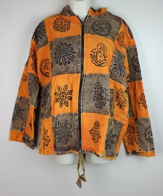 HANDMADE Hippy Boho Hoodie Patchwork Jacket Razorcut Embroidery Top Festival PJ3 - Image 1 of 4