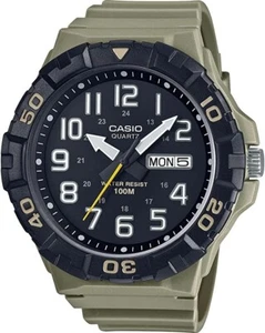 Reloj Casio Hombre, Correa Verde, Esfera Negra, Reloj Cuarzo MRW-210H-5AVDF - Imagen 1 de 4
