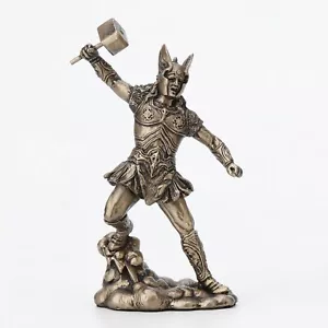 Veronese Design 4 1/2" Thunder God Thor Norse Viking Figurine Painted Resin - Picture 1 of 1