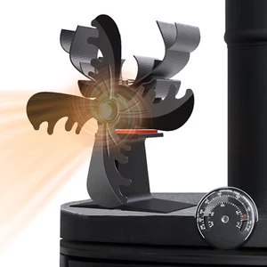 Wood Stove Fan for Wood/Log Burner/Fireplace Heat Powered 4 Blade Fireplace Fan - Picture 1 of 11