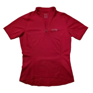 Gore Bike Wear Women's 1/4 Zip Cycling Tops Size Small Red Short Sleeve Pocket - Picture 1 of 7
