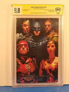 JUSTICE LEAGUE JLA #15 9.8 SS SIGNED 4x Momoa Ezra Fisher * CBCS like cgc - Picture 1 of 6