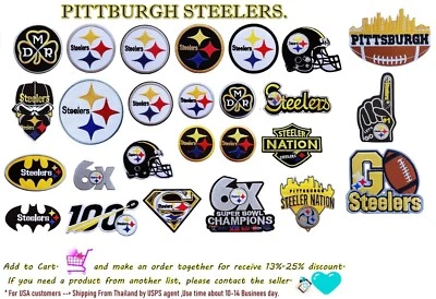 PITTSBURGH STEELERS NFL Football Patches Embroidery iron, sew(From Thai by USPS) - Image 1 of 4