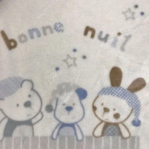 Bonne Nuit Baby Blanket Cambress Three Bears Goodnight Plush Stars White - Picture 1 of 6