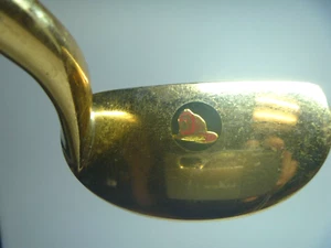 24K Gold Plated Golf Putter Helmet Hat Logo RH - Picture 1 of 11