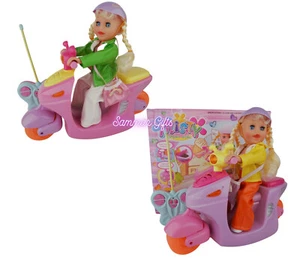 Girls Scooter Motorcycle Radio Remote Control Car + Doll Music & Sound - Picture 1 of 14