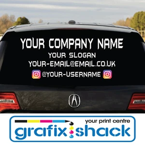 LARGE CUSTOM TEXT PERSONALISED VINYL DECAL CAR STICKER PROMOTIONAL BUSINESS #03 - Picture 1 of 5