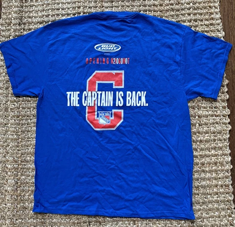 New York Rangers SGA Opening Night 2000 Captain Is Back Mark Messier T Shirt Xl Cover
