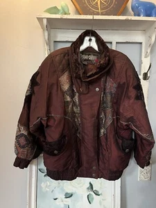 East West Vintage Women's Puffy Ski Jacket Coat Size M Nylon - Picture 1 of 9