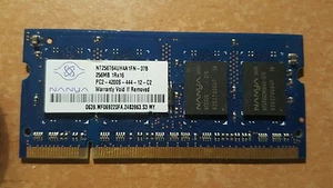 Nanya NT256T64UH4A1FN - 37B 256MB 1RX16 PC2-4200S - 444 - 12 - C2 - Picture 1 of 1
