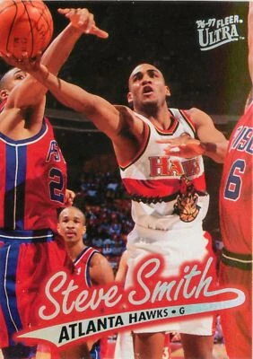 Steve Smith 1996-97 Fleer Ultra Basketball Card #5 Atlanta Hawks - Image 1 of 2