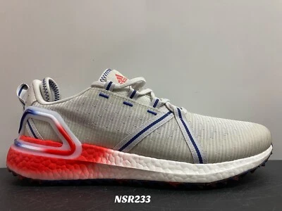 ADIDAS SOLARTHON PRIMEGREEN SPIKELESS GOLF GREY VIVID RED BLUE GW3445 SIZE 9.5 - Image 1 of 4