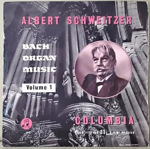 COLUMBIA 33CX 1074 UK ALBERT SCHWEITZER - BACH ORGAN MUSIC VOL. 1  - Picture 1 of 3