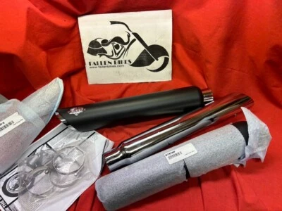 Vance & Hines 3" Twin Slash Slip-Ons Negro Harley-Davidson Dyna Modelos 46837 NUEVO Foto 1 de 4