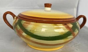 Vintage 50's Vernonware Homespun covered casserole - Picture 1 of 5