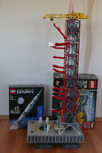 LEGO TECHNIC MOC Saturn V Launch Tower Crawler + Saturn 21309 Neu, 42055