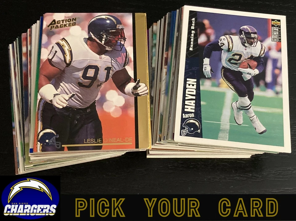 **PICK ONE** SAN DIEGO LOS ANGELES CHARGERS PLAYER 1984 - 2020 fb card Single RC - Image 1 of 1