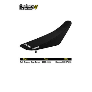 2006-2008 Kawasaki KXF 250 Seat Cover Gripper by Enjoy Mfg    ALL BLACK   #57 - Picture 1 of 3
