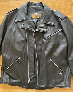 Harley Davidson Classic black leather jacket. 2XL TALL