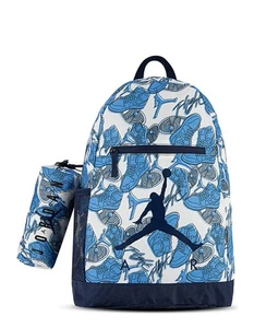 Nuevo Auténtico Air Jordan Retro 1 Big Kid Mochila Bolso Escolar Estuche para Lápices Azul - Imagen 1 de 5