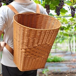 Tea Leaves Picking Basket Handmade Flower Basket for Weekend Farmhouse Fruit - Picture 1 of 6