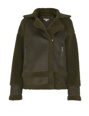 Motociclista Whistles Khaki Borg, talla L (Reino Unido 16-18), precio de venta sugerido por el fabricante 195 GBP Foto 1 de 4