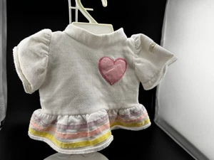 Cabbage Patch Kids White HERZ Shirt Dress Vintage 1983 Original Fleece CPK READ - Bild 1 von 11