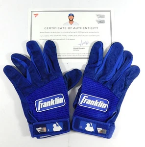 2019 Signed Amed Rosario Game-Used Blue Franklin Batting Gloves COA #AA0054246 - Picture 1 of 4