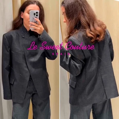 ZARA MUJER FW25 GRIS JASPEADO 100% LANA COLECCIÓN ZW TODAS LAS TALLAS 8504/812/803 Foto 1 de 3