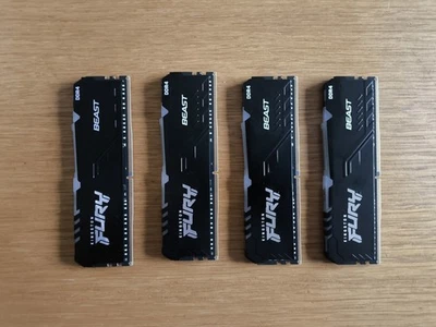 Kingston Fury Beast DDR4-3200 (4x8GB)=32GB Set - Bild 1 von 3