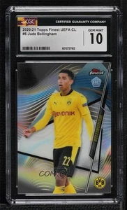2020-21 Topps Finest UCL Jude Bellingham #6 CGC 10 Gem Mint Rookie RC - Picture 1 of 4
